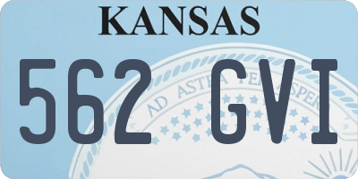 KS license plate 562GVI