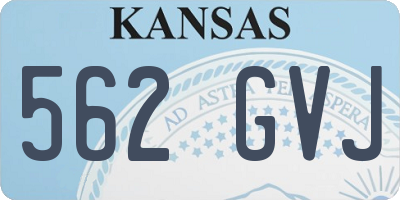 KS license plate 562GVJ
