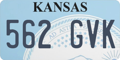 KS license plate 562GVK