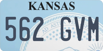 KS license plate 562GVM