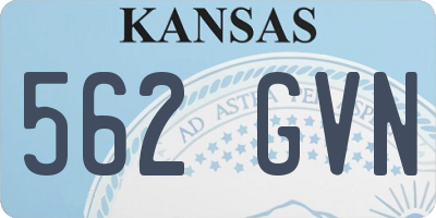 KS license plate 562GVN