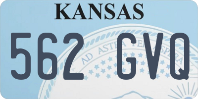 KS license plate 562GVQ