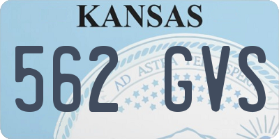 KS license plate 562GVS