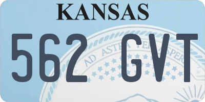 KS license plate 562GVT