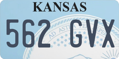 KS license plate 562GVX