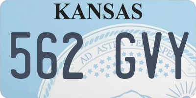 KS license plate 562GVY