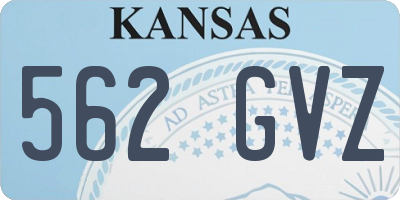 KS license plate 562GVZ