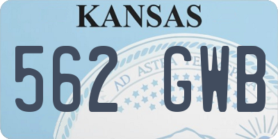KS license plate 562GWB