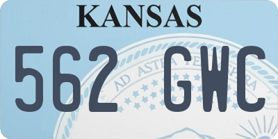 KS license plate 562GWC