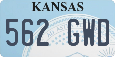KS license plate 562GWD