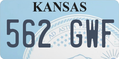 KS license plate 562GWF