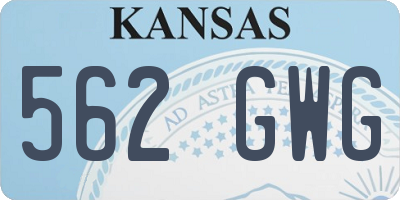 KS license plate 562GWG