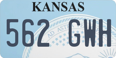 KS license plate 562GWH