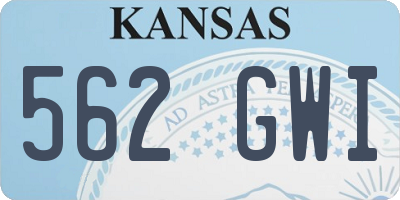 KS license plate 562GWI