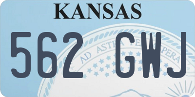 KS license plate 562GWJ
