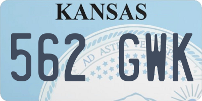 KS license plate 562GWK