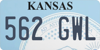 KS license plate 562GWL