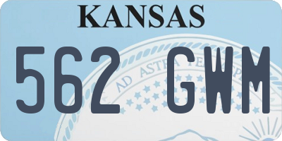 KS license plate 562GWM