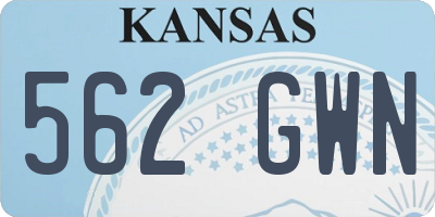 KS license plate 562GWN