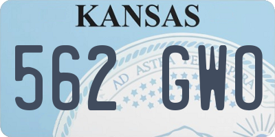 KS license plate 562GWO
