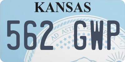 KS license plate 562GWP