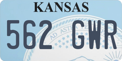 KS license plate 562GWR