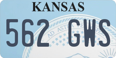 KS license plate 562GWS