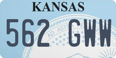 KS license plate 562GWW