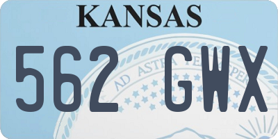 KS license plate 562GWX