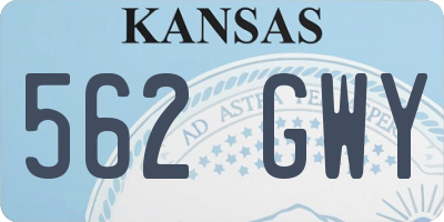 KS license plate 562GWY