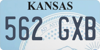 KS license plate 562GXB