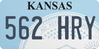 KS license plate 562HRY