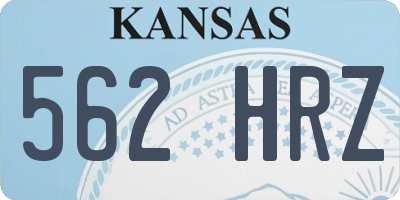 KS license plate 562HRZ