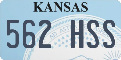 KS license plate 562HSS