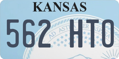 KS license plate 562HTO