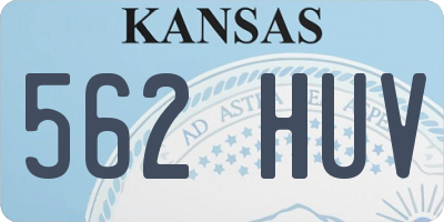 KS license plate 562HUV
