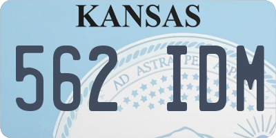 KS license plate 562IDM