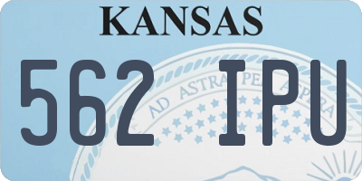 KS license plate 562IPU