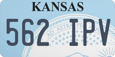 KS license plate 562IPV