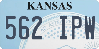 KS license plate 562IPW