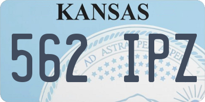KS license plate 562IPZ