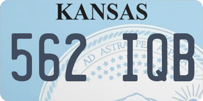 KS license plate 562IQB