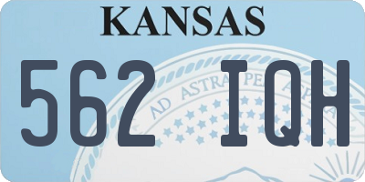 KS license plate 562IQH