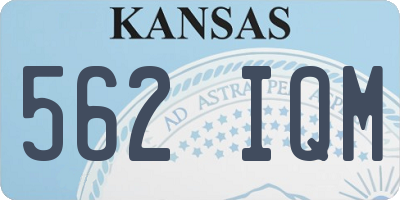 KS license plate 562IQM