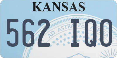 KS license plate 562IQO