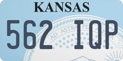 KS license plate 562IQP