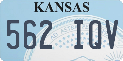 KS license plate 562IQV