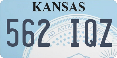 KS license plate 562IQZ
