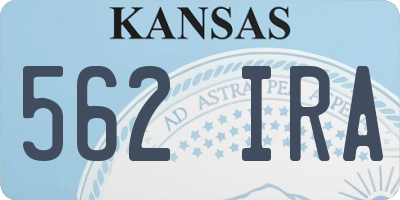 KS license plate 562IRA