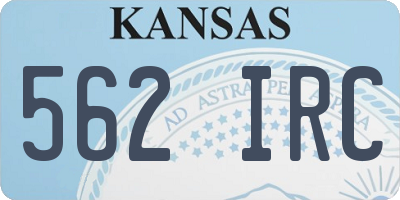 KS license plate 562IRC